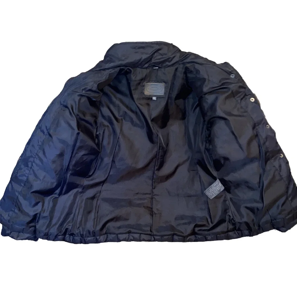Steve Madden Juniors Puffer Coat Down Nylon Winter Black Logo Warm Girls Sz XL